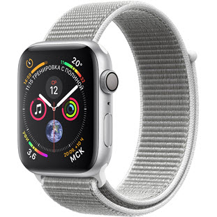 Фото товара Apple Watch Series 4 GPS 44mm (Silver Aluminum Case with Seashell Sport Loop)