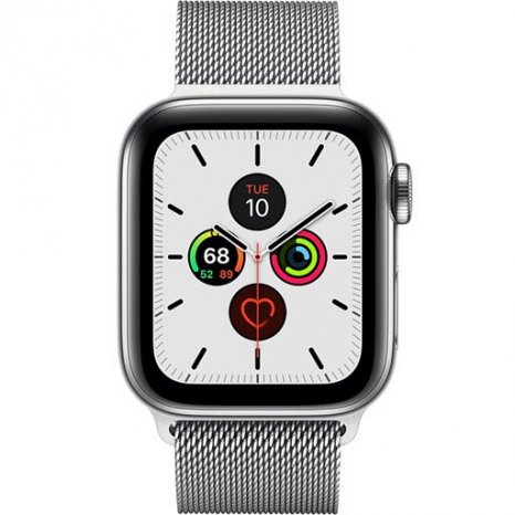 Фото товара Apple Watch Series 5 GPS + Cellular 44mm (Stainless Steel Case with Silver Milanese Loop)