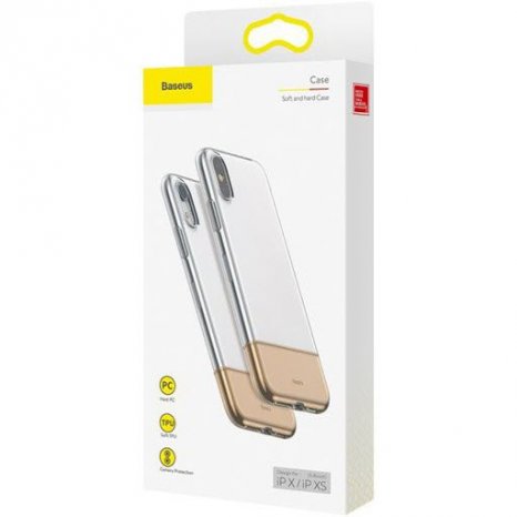Фото товара Baseus Soft and Hard для iPhone X/Xs (золотистый)