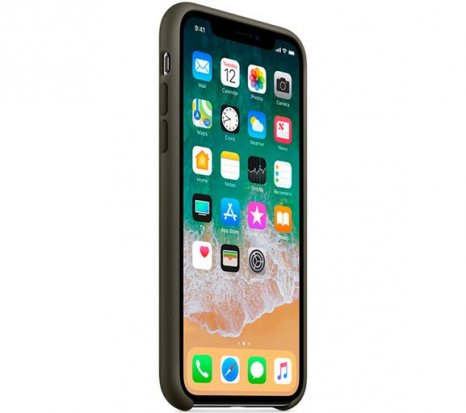 Фото товара Case Silicone для iPhone X/Xs (dark olive)