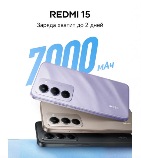 Фото товара Xiaomi Redmi 15 6/128GB Ru Black