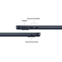 Фото товара Apple MacBook Air 13 M4 (10-core CPU, 10-core GPU) / RAM 24GB / SSD 512GB Midnight (Темная ночь)
