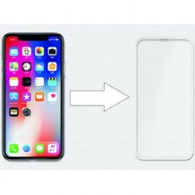 Защитное стекло Ainy 3D Full Screen Cover для Apple iPhone X/Xs (белое, 0.2mm)