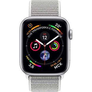 Фото товара Apple Watch Series 4 GPS 44mm (Silver Aluminum Case with Seashell Sport Loop)