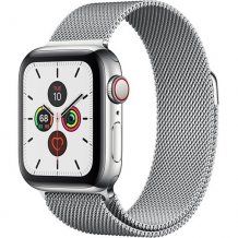 Фото товара Apple Watch Series 5 GPS + Cellular 44mm (Stainless Steel Case with Silver Milanese Loop)