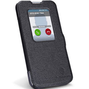 Чехол Nillkin Fresh Leather книжка с окошком для LG L90 (черный)
