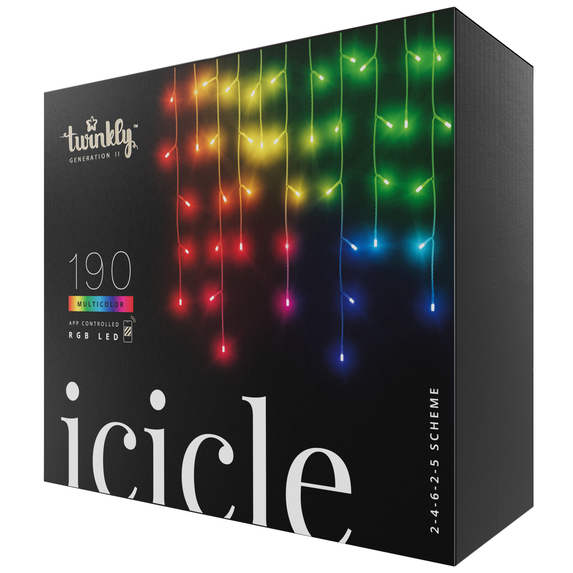 Гирлянда бахрома - Twinkly Icicle (Multicolor edition) - 190 шт.(5 м) RGB + BT + Wi-Fi (TWI190STP-TEU)
